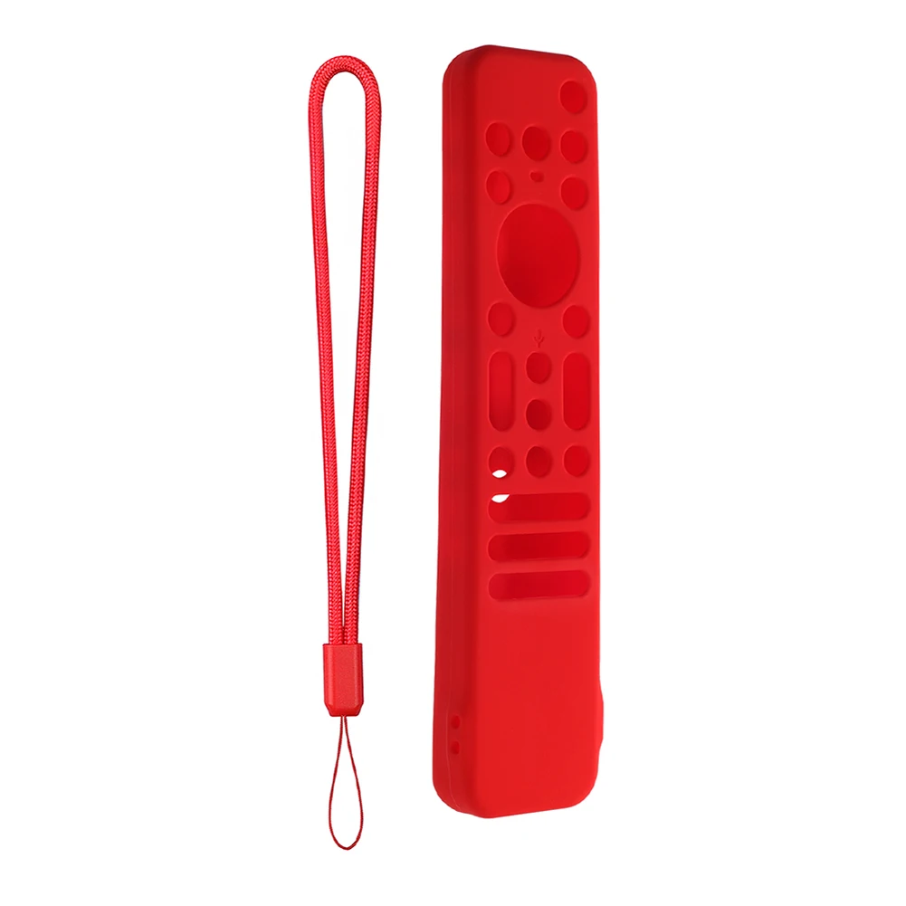 Silicone Remote Case Silicone Remote Control Case Anti-slip Protective Cover with Lanyard Smart TV Accessories for SONY RMF-TX810U TX811U TX910U