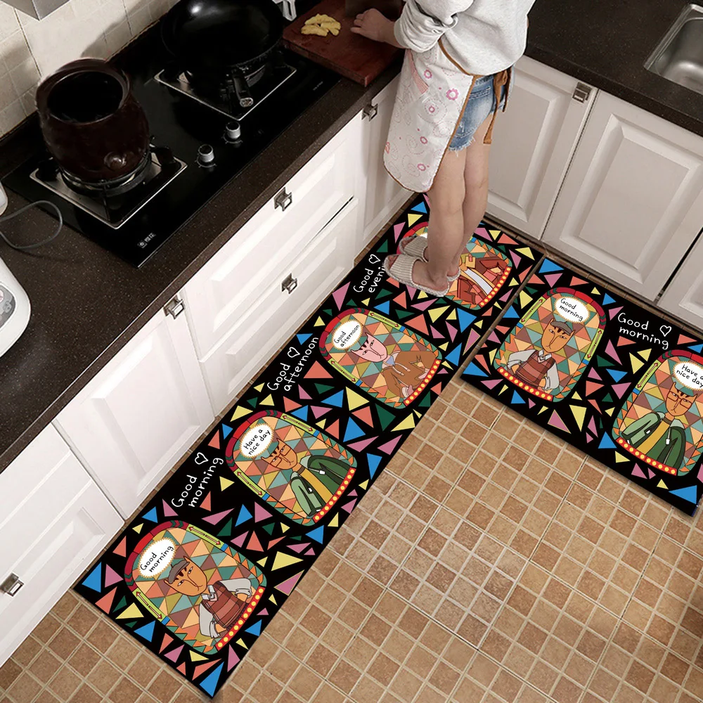 

Kitchen Mat Antislip Bath Mat Soft Bedroom Floor Mat Living Room Carpet Doormat Kitchen Rug