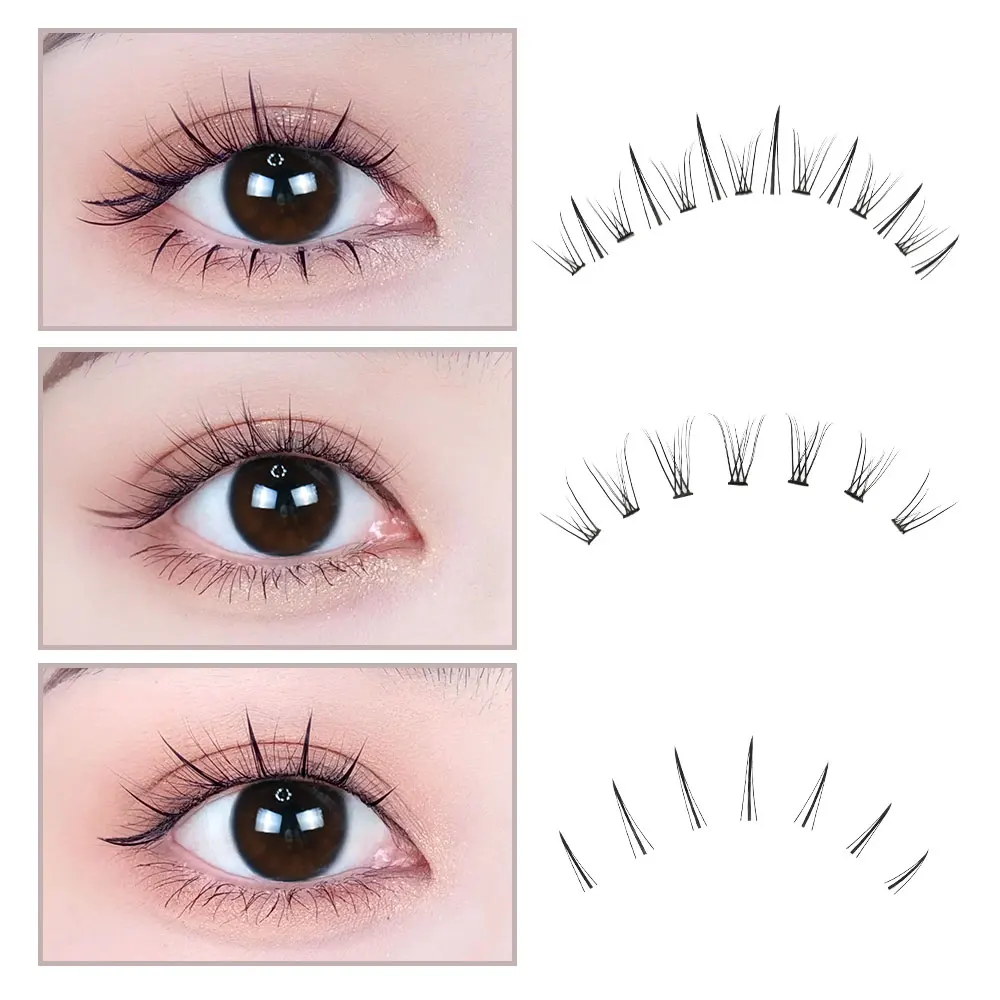 Eyelash Extension false eyelashes A/M Eyelash DIY Spikes Lashes Wispy Individual A Shape Fish Tail