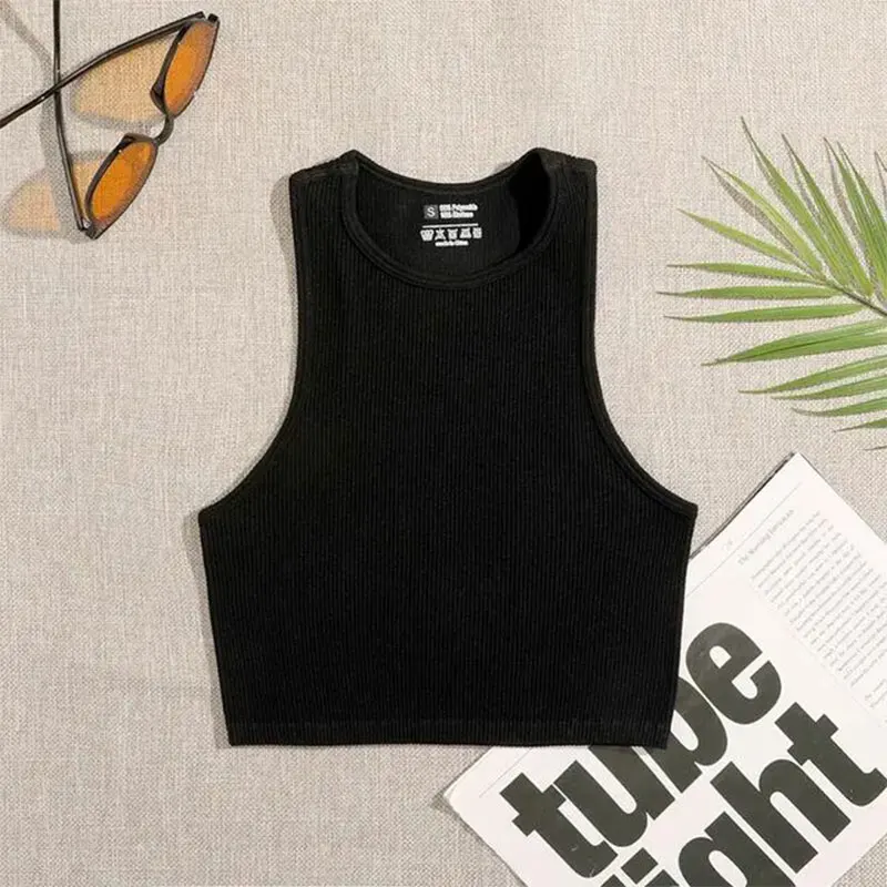 Women's Seamless Ribbed Knit Sports Vest