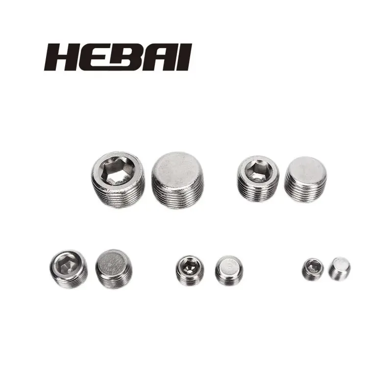 Pneumatic Hex Head Pipe Fitting with Sealing Ring - Threaded End Cap Plug Adapter