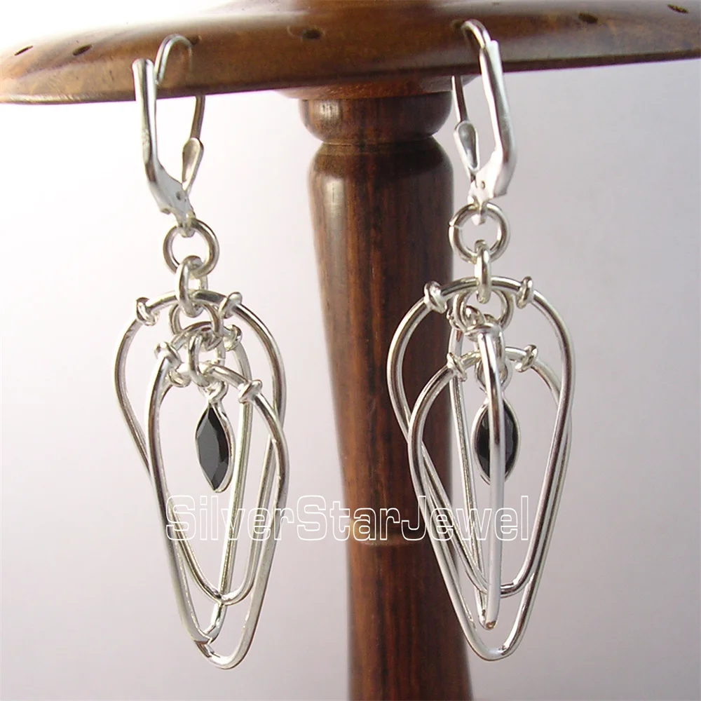 Many Color Semi-precious Stone Classic STYLE Dangle Earrings 2.2