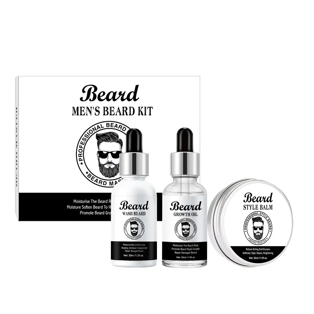 Men's Beard Kit Soft smooth And Easy To Take Care Of Natural Oils Brighten And Nourish Promote Growth Relieve Itching Of Beard