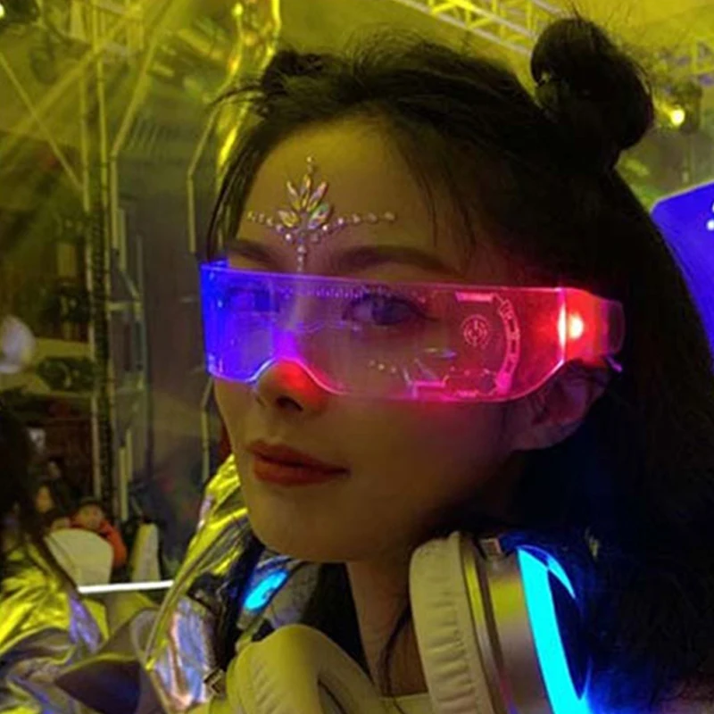 High-quality LED Luminous Glasses Carnival Acrylic Glowing Glasses KTV DJ Bar Costume D&eacute;cor Birthday Christmas Gift