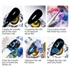 MEET ACROSS 7ml Transfer Foil Gel Nail Polish Nail Art Varnish For Adhesive Sticker Nail Glue Semi-Permanant Soak Off UV LED Gel 6