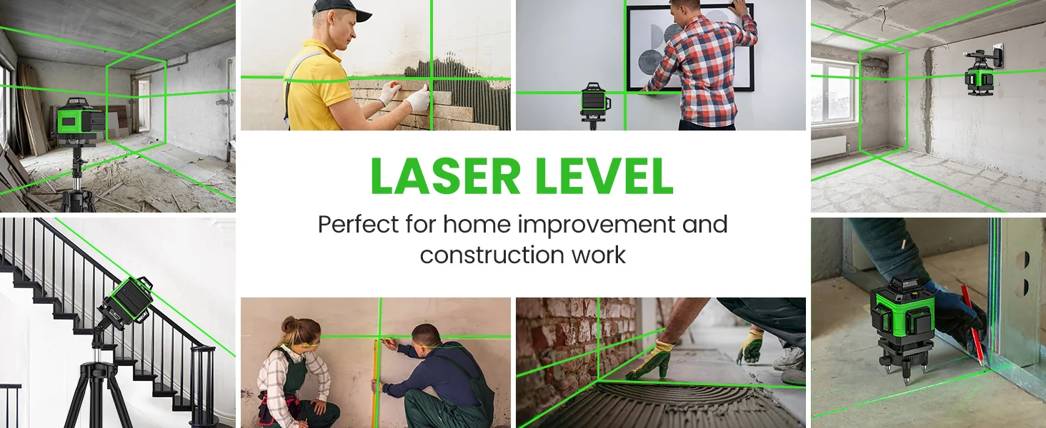 16 Linien 4D Professionelles Laser-Nivelliergerät Grüne Linie Selbstnivellierend 360° Horizontal & Vertikal Leistungsstarkes Laser-Nivelliergerät Bauwerkzeuge – Detail 12