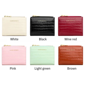 New Women's Short Wallet Soft Skin Purse Card Bag Multi-functional Stylish Zipper Small Wallet Minimalist Money Bag 1