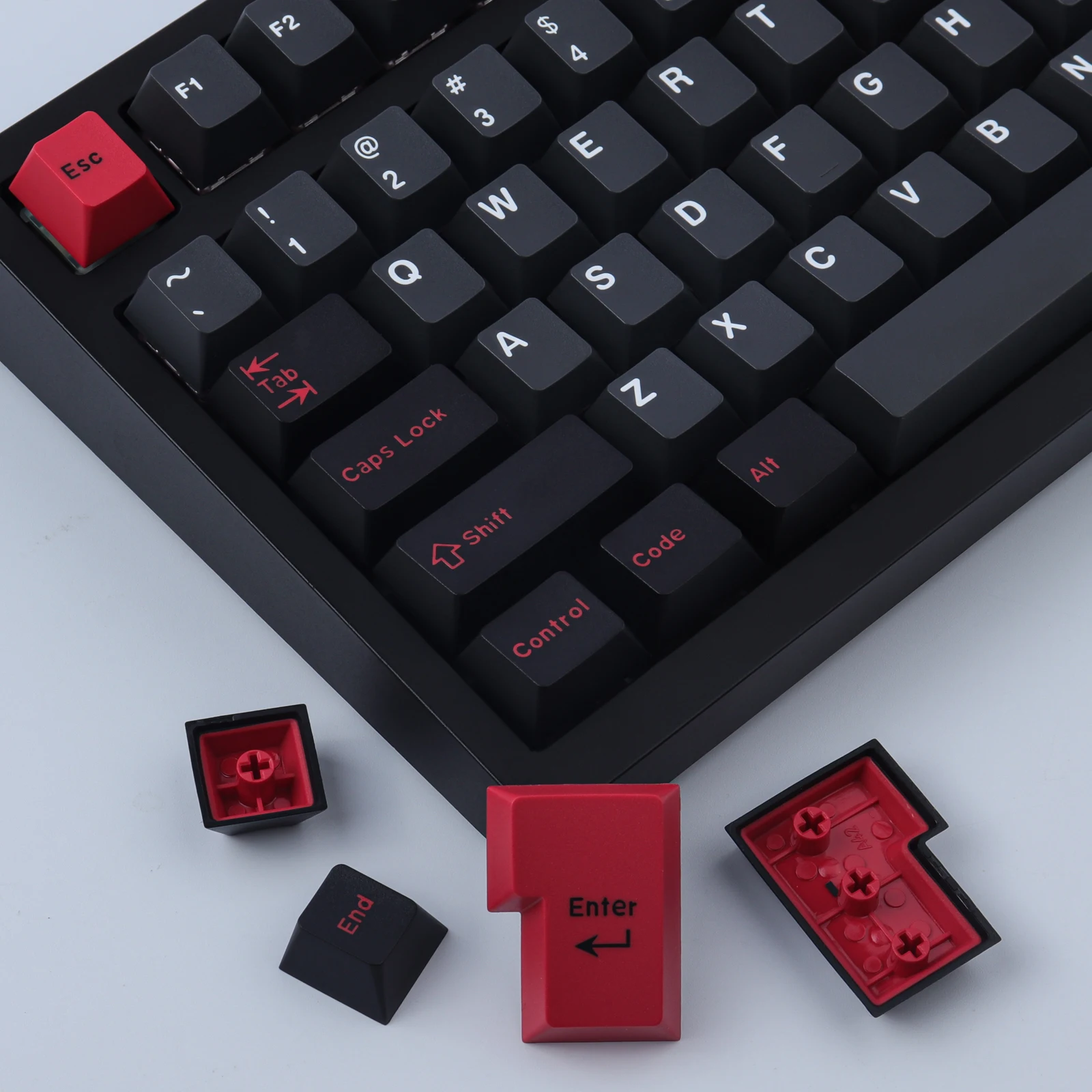 Gmk Evil Dolch Keycaps 172 Teclas Abs Conjunto de Teclas de Perfil Cereja de Tiro Duplo para Teclado Mecânico - Imagem 6
