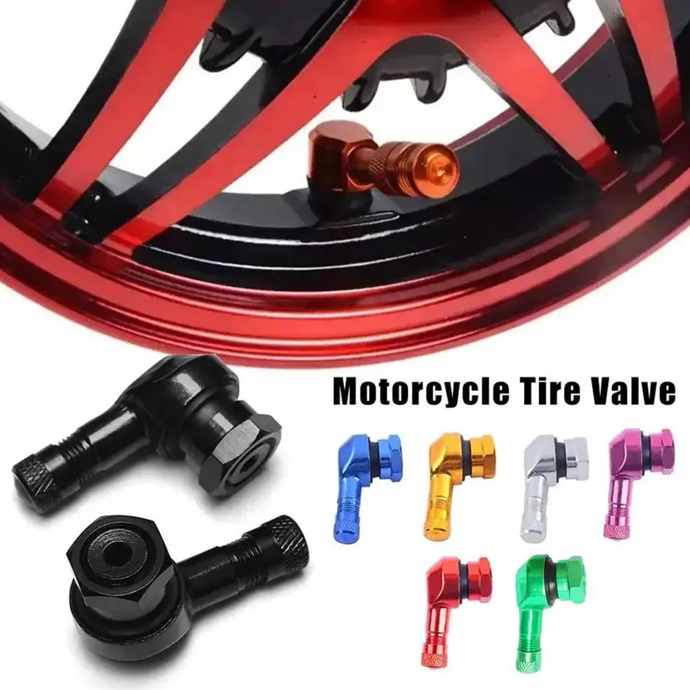

Tire Aluminum Alloy Valve Stem Cap Electric Vehicle CNC Modification Motorcycle Wheel Hub Valve Anti Leakage Right Angle Valve