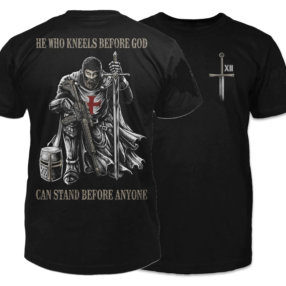 Templar Crusaders Cotton Short Sleeve O-Neck Mens T Shirt Casual T Shirt