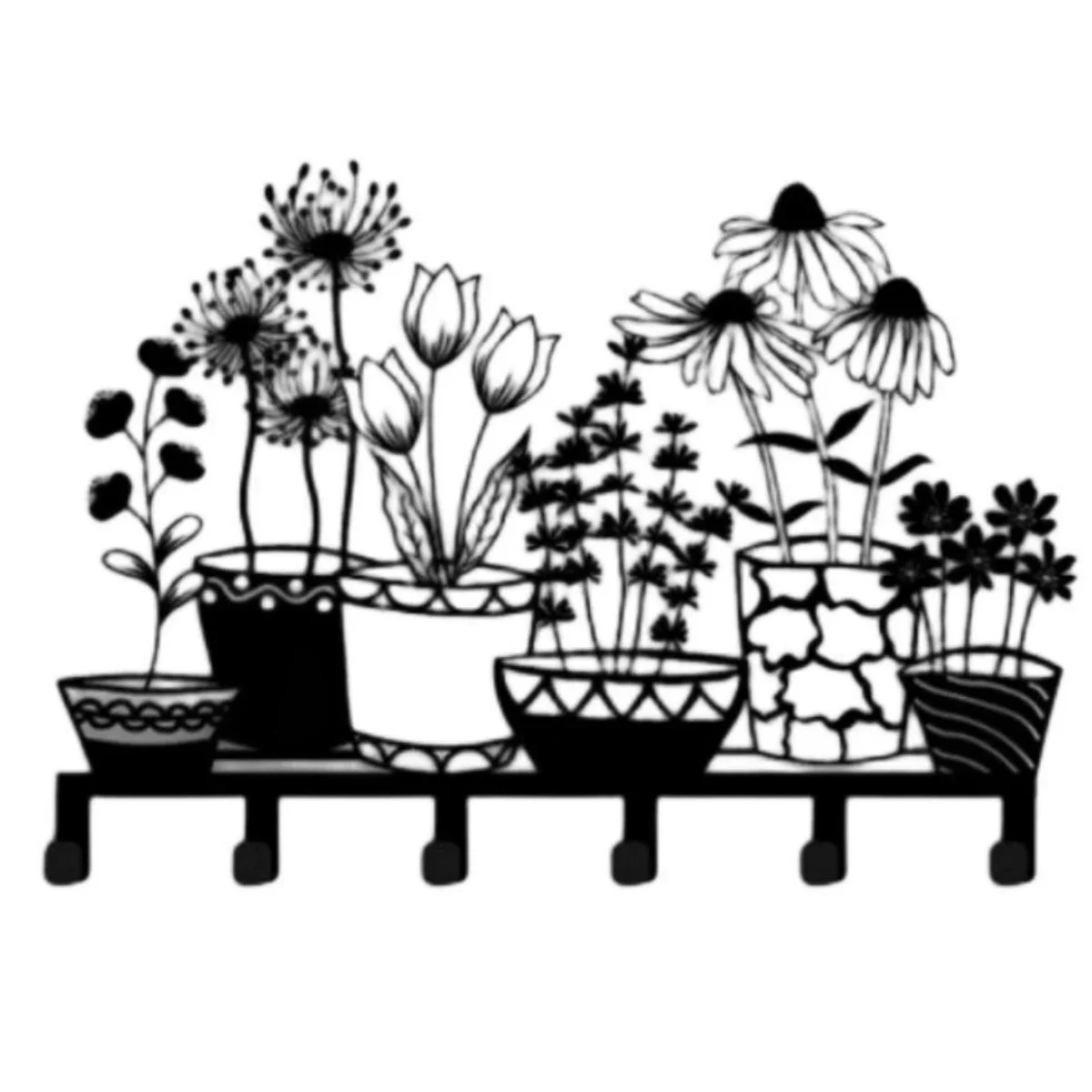 

Металлический держатель для ключей, настенная вешалка для пальто, 6 крючков