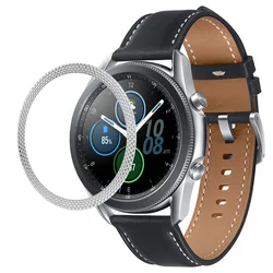 Premium Metal Bezel Ring Case with Glass Screen Protector for Watch 4 Classic 46mm (Silver LingXing)