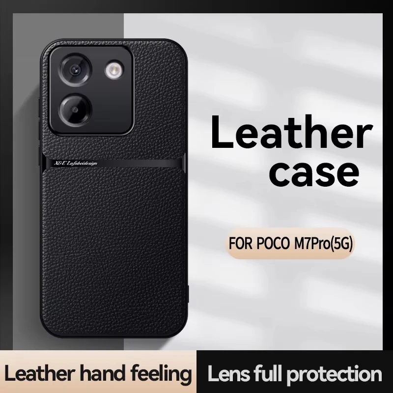 Luxury Matte Leather Magnetic Phone Case - Shockproof with Lens Protection