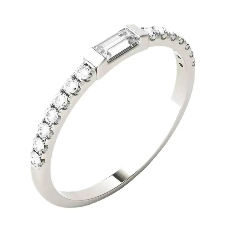 

Iced Moissanite Eternity Ring Women 925 Sterling Silver 0.36ct D Color Moissanite Wedding Band 18k Gold Ins Jewelry Anillos Gift