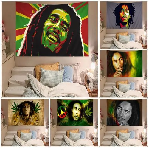 

Bob Marley Tapestry Cartoon Tapestry Wall Hanging Decoration Household Home Decor