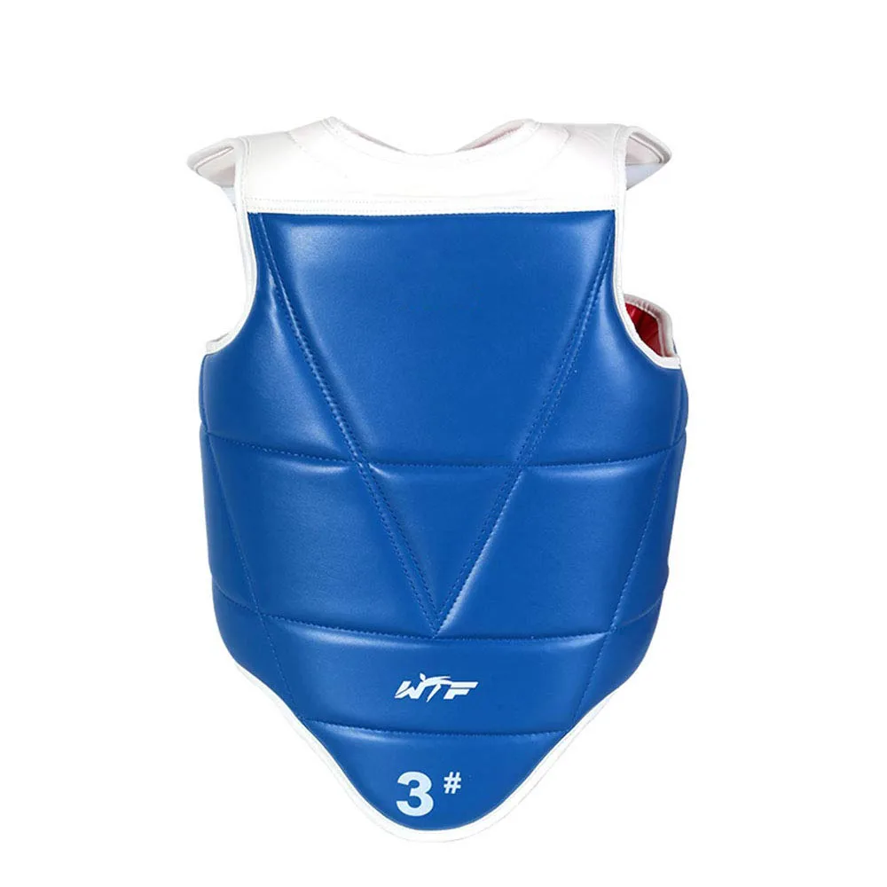 Martial Arts Protector Set WTF Approved Taekwondo Chest Protector Solid Reversible Body Guard MMA Unisex Adults Children PU Leather Karate Equipment