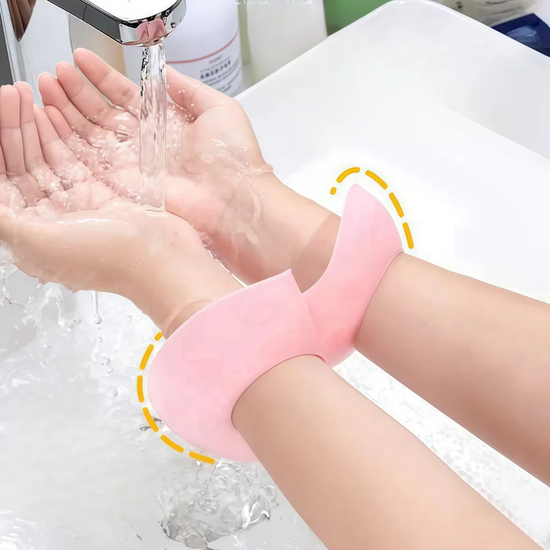 2pcs Reusable Silicone Wristbands Waterproof Splash-Proof Arm Cuffs for Face Cleansing Shower Skincare Makeup remover tools