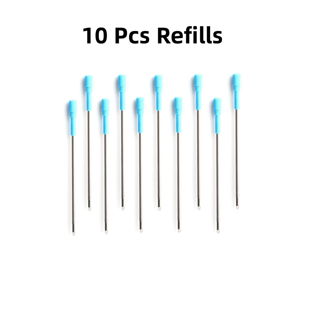 Sleek Metal Ballpoint Pens with Black and Blue Ink – Perfect for School and Office Writing, 0.7mm