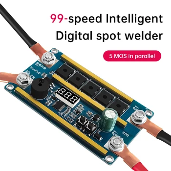 99 Gears 12V Spot Welder Kit Digital Power Ad80W Soldering iron kit adjustable temperature LCD solder welding tools Ceramic heater soldering tips Tweezers soldering wirejustable Spot Welding Pen Control Board Nickel Sheet For 18650 Lithium Battery 1