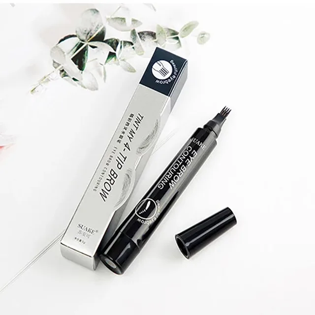 5 ألوان Microblading قلم الحواجب مقاوم للماء قلم الحواجب السائل طويل الأمد قلم الحواجب 4 مرهم قلم الحواجب مستحضرات التجميل 6
