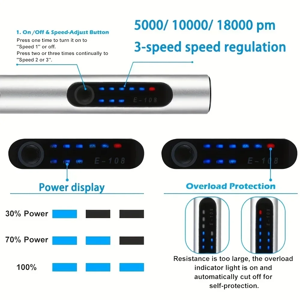 USB Cordless Rotary Tool Kit Woodworking Engraving Pen DIY For Jewelry Metal Glass Mini Wireless Drill 5