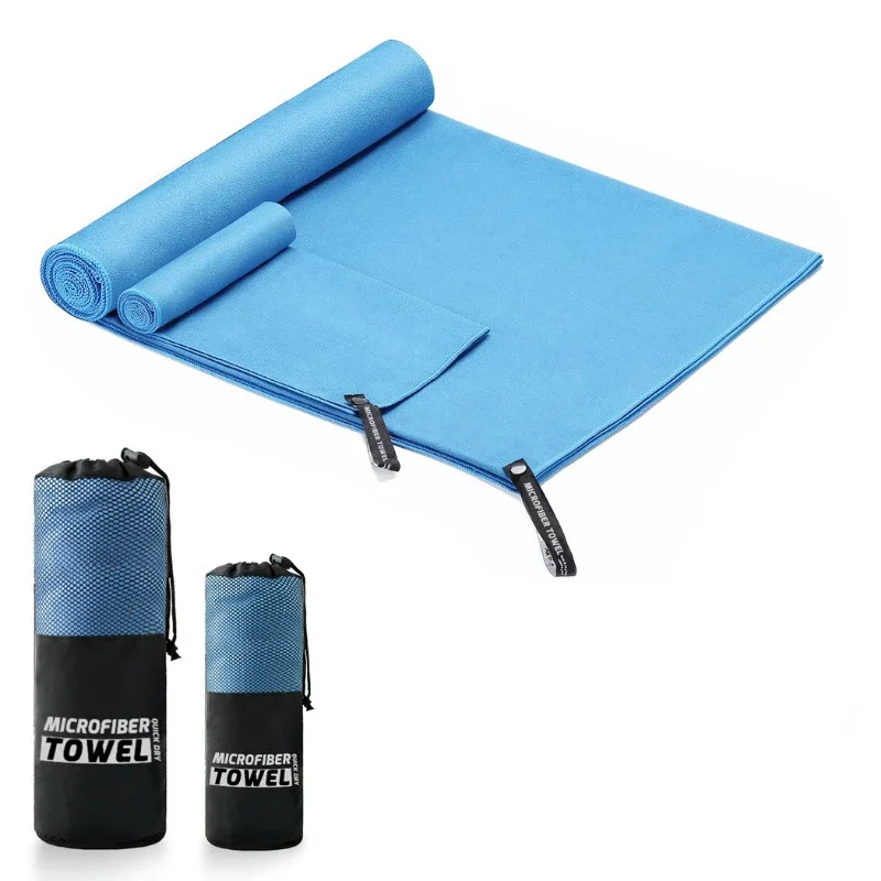 

Sport Towel Microfiber Multifunctional Fast Dry Travel Fitness Gym Yoga Swimming Lightweight Sweat Absorbing 2 Pcs Set