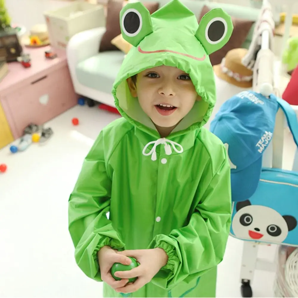 Raincoat Poncho Cute cartoon pattern children's raincoat thick fabric raincoat