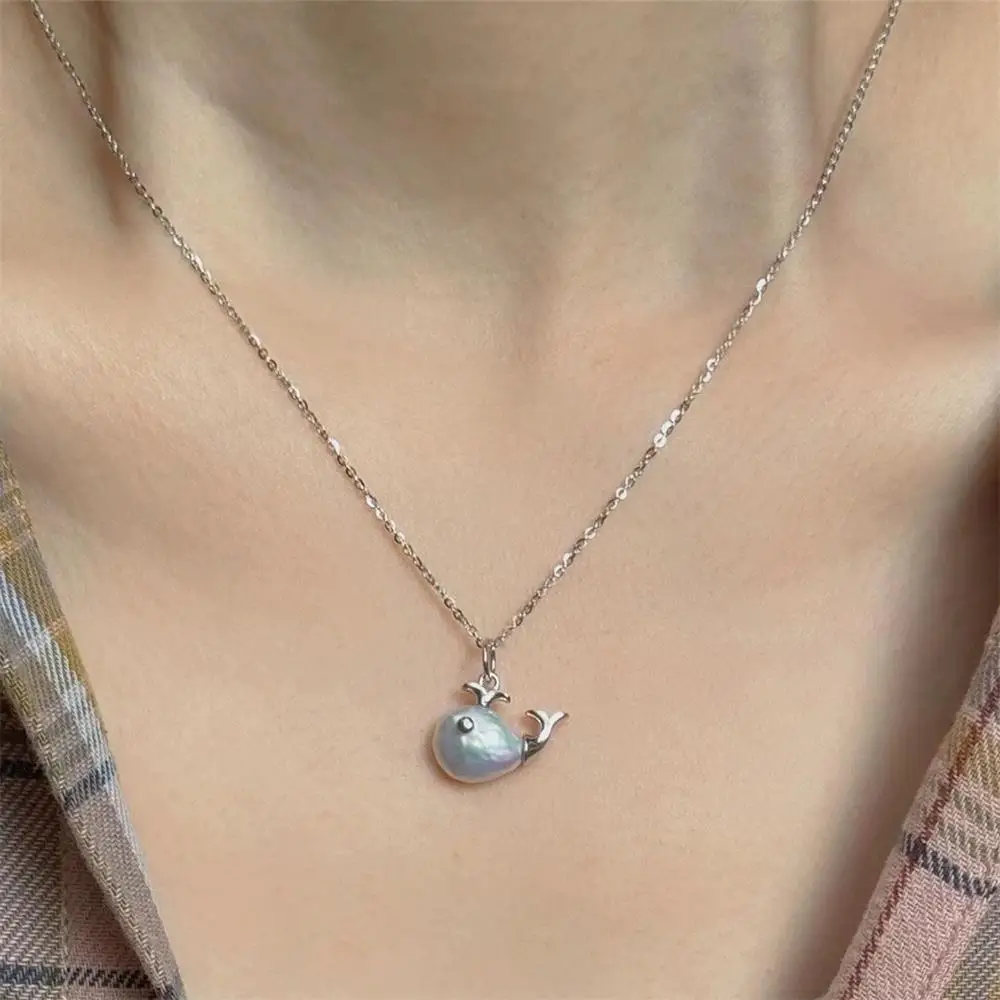 Sweet Lovely Little Fish Stud Earrings Geometric Chunky Pearl Earring for Women Girls Personality Waterproof Jewelry Wholesale