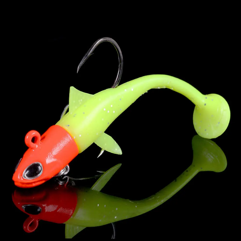 Leurre souple jigging 28-55g - Wobbler swim jig pour pêche active - Appât nageur plombé