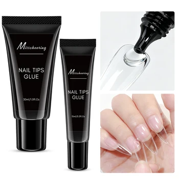 15/30ml Colla per unghie in gel solido per premere sulle unghie per punte per unghie in gel morbido 20g Colla adesiva forte per strass Gel per ciondoli per unghie