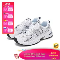 New Balance NB 530 : Chaussures décontractées basses pour femme, confortables, amortissantes et durables, en blanc GR530SB1 1