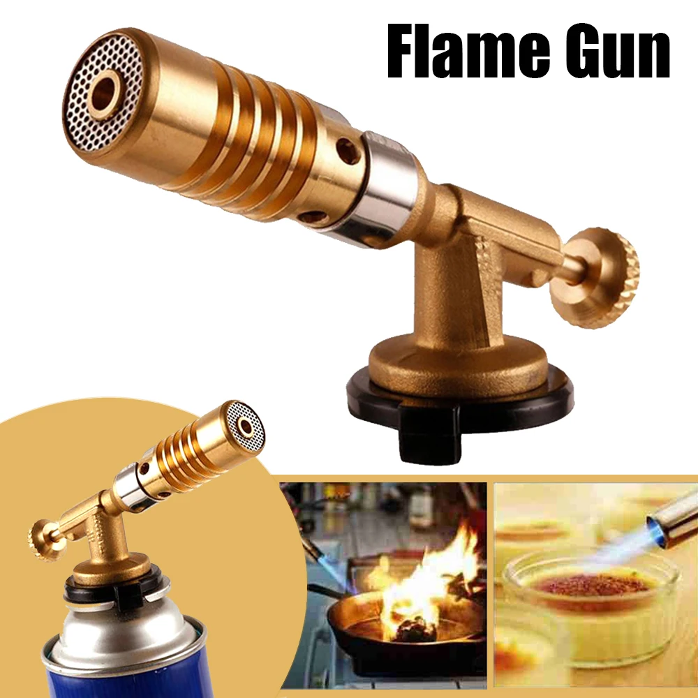 Gas Burner Welding Torch Flame Gun High Temperature Brass Copper Gas Torch Blowtorch Brazing Solder Propane Welding Plumbing