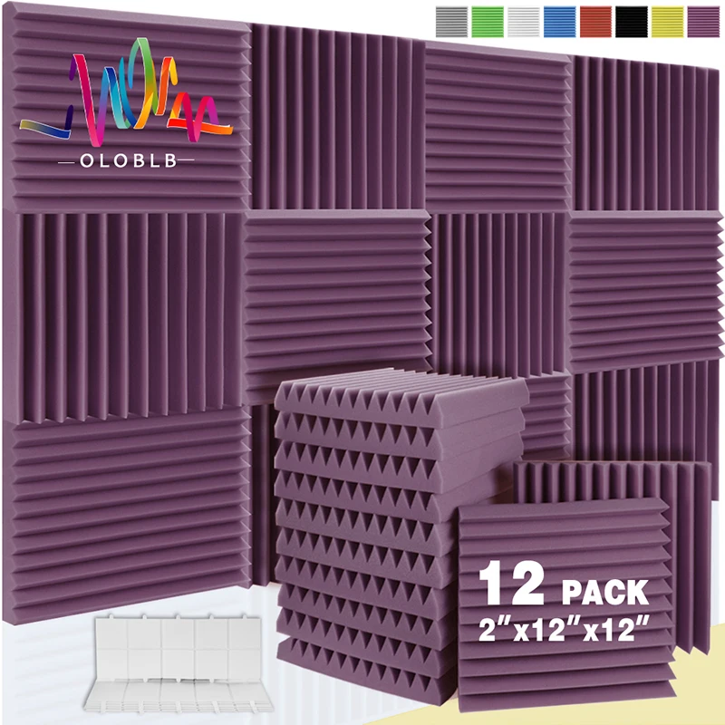 

Self Adhesive Sound Absorbing Panel 12 Pcs House Isolation Wall Soundproof Foam Sponge Pad Ktv Room Studio Acoustic Foam Panels