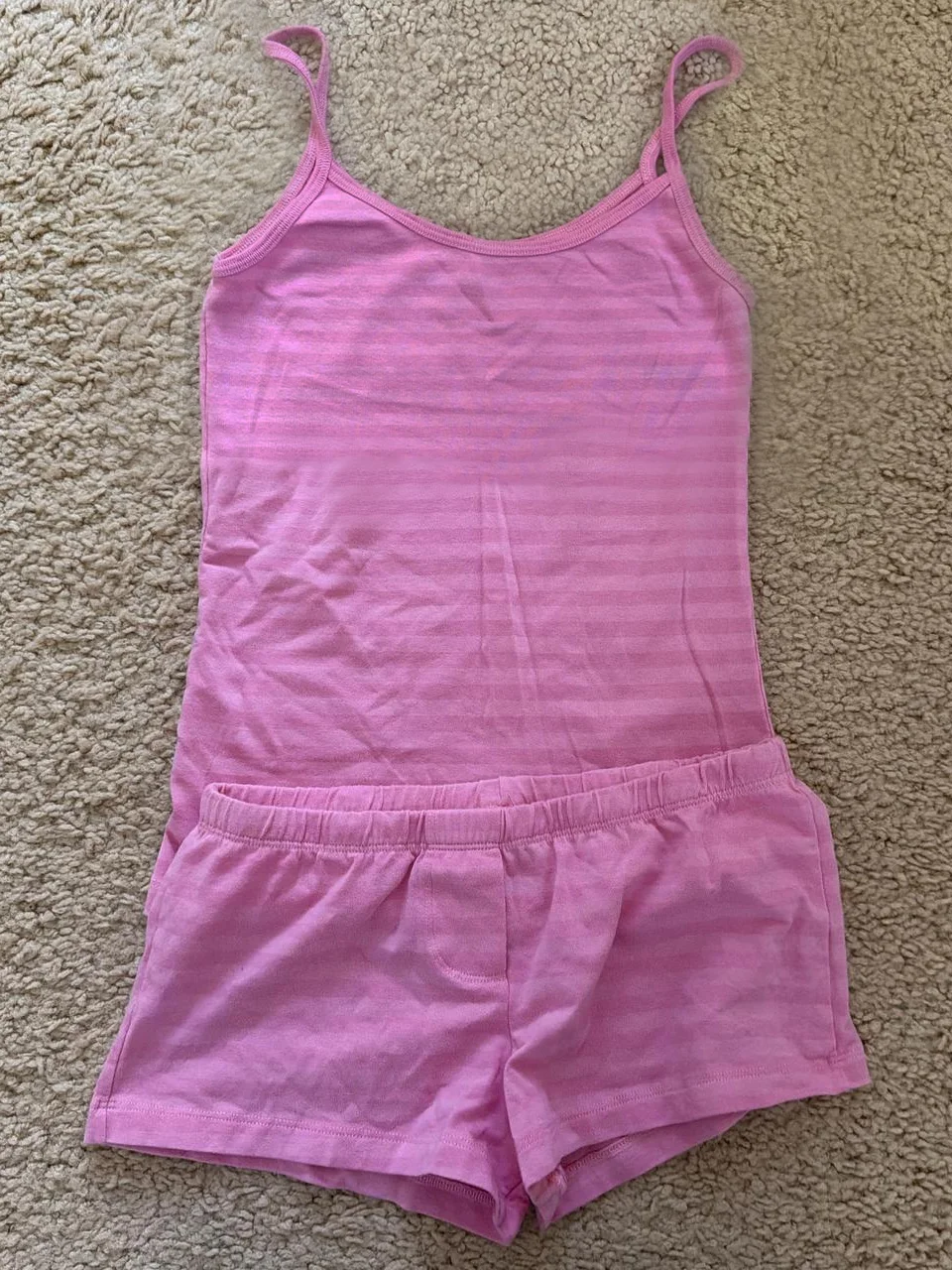 New-pink striped set