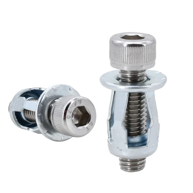 40/60Pcs Petal Shape Metal Rivet Nut Expansion Screw Bolt Jack Nuts M4