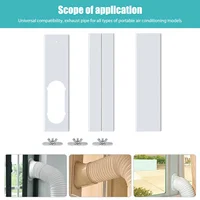 Kit de ventilation de fenêtre de climatiseur Portable, tuyau d'échappement AC, coupleur universel, joint de fenêtre réglable, tuyau d'extension de conduit universel 4