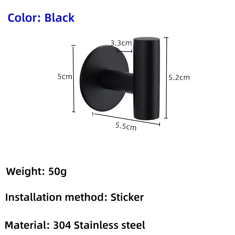 Multi-Purpose Wall-Mounted Hook Set