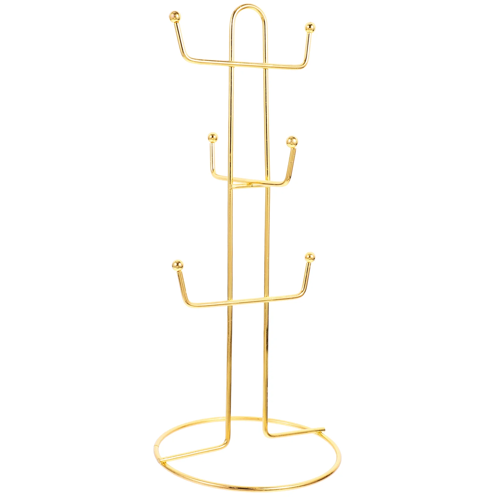 FitWell Porta Tazze Ad Albero 8 Posti Oro - Supporto Per Tazze Da Caffè E Tè Da Banco, Organizzatore In Acciaio