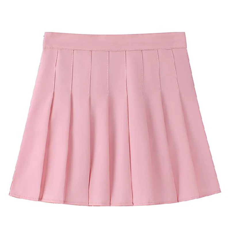Bestseller Sommer Damen Klassische Plissierte Röcke Mädchen Einfarbige Dünne JK-Röcke Damen Koreanische Mode Hochgeschnittene A-Linien-Röcke – Detail 8