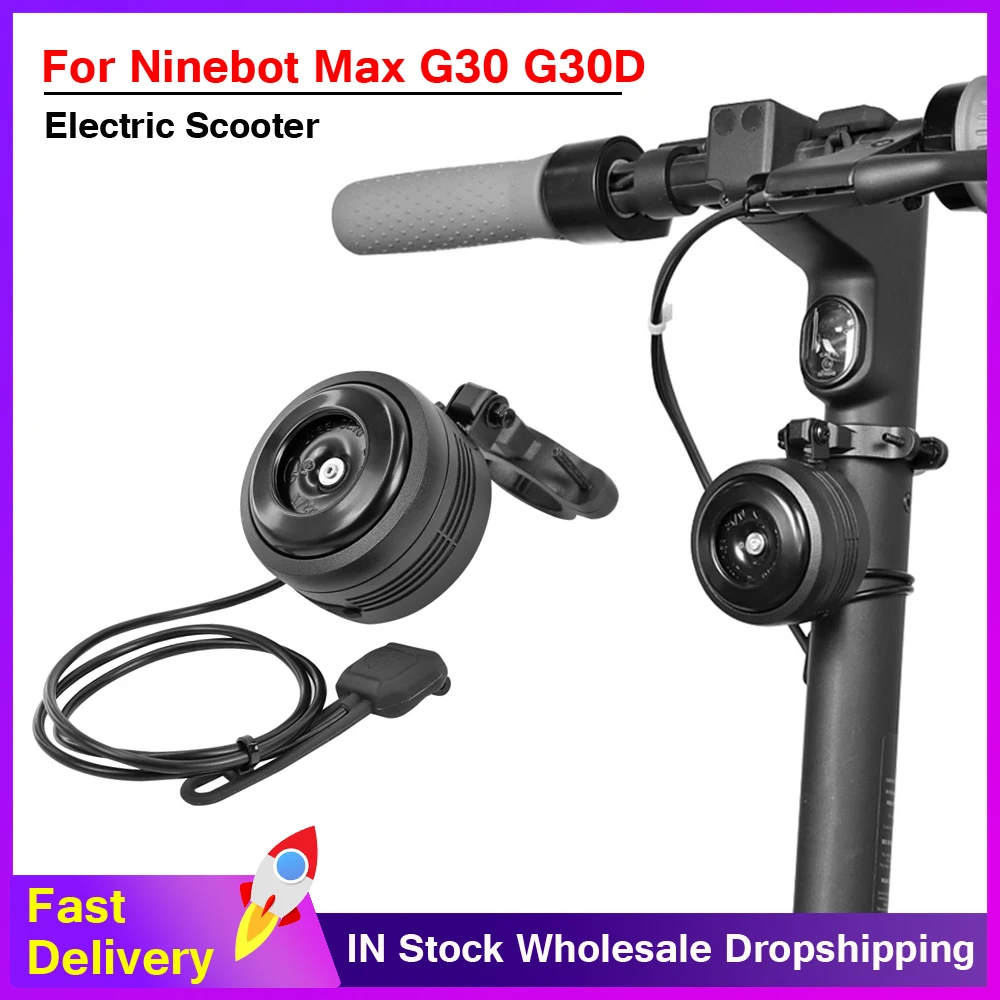 

125db USB Charge Bicycle Electric Bell for Ninebot Max G30 for XIAOMI Scooter Safety Anti-theft Alarm Bell Super Loud 1300mAH