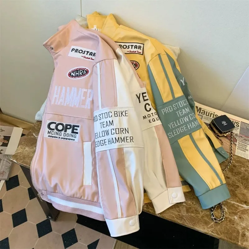 

Американская новая ретро-куртка в стиле хип-хоп, жареная аркадная модель Y2K, модная Готическая бейсбольная униформа в стиле панк для мужчин и женщин