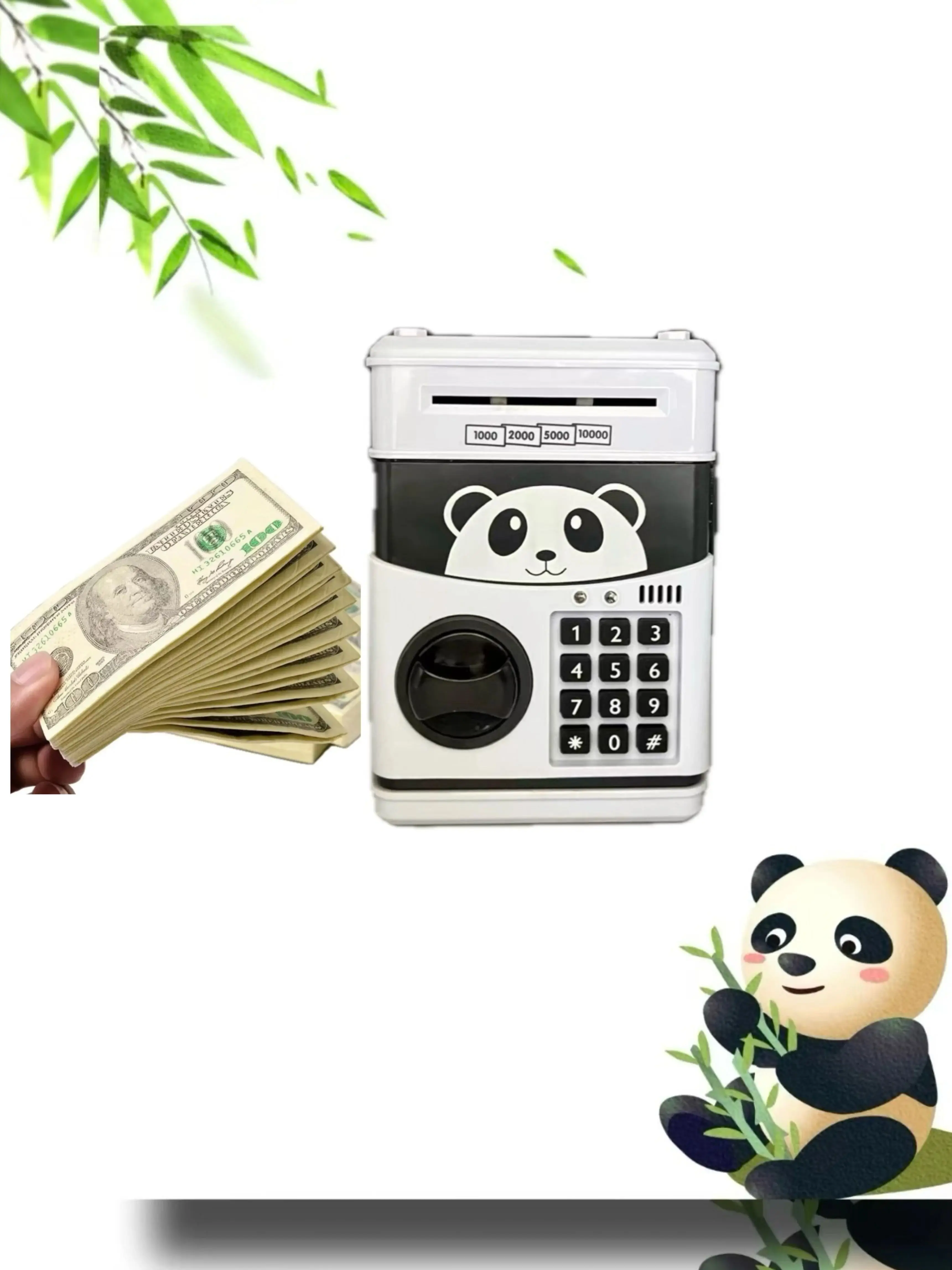 Kids ATM Safe Deposit Box Small Kids Gift Mini Piggy Bank Children safe box Coin Deposit Bank Anti-theft safebox toy