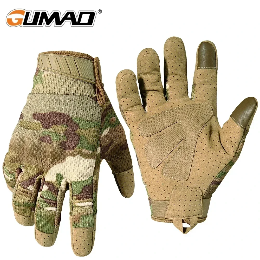 Men Tactical Touch Screen Cycling Gloves Sports Motorcycle Riding Running Paintball