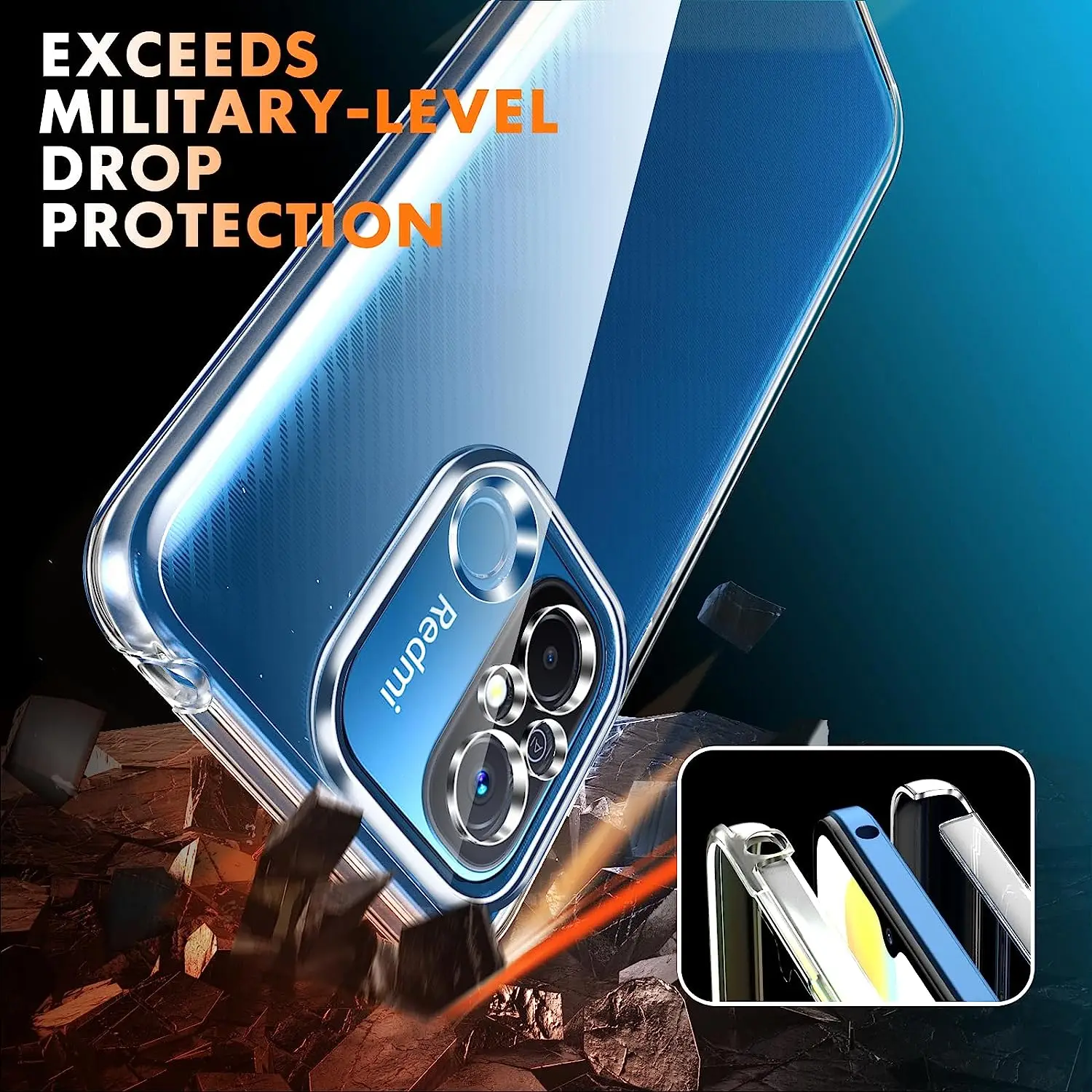 360 Full Cover Clear Hybrid Silicone Phone Case