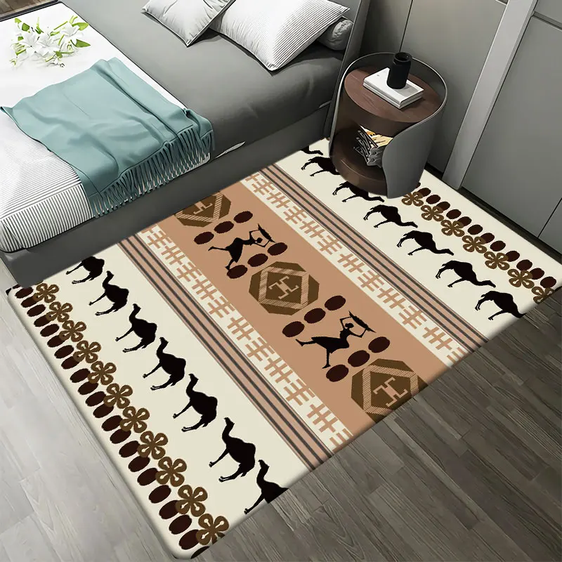 Antico Stile Egiziano Soggiorno 3D Flangia Pad Retro Tappeto Decorativo Bagno Tappeto Camera Da Letto Pad Casa Pavimento Pad