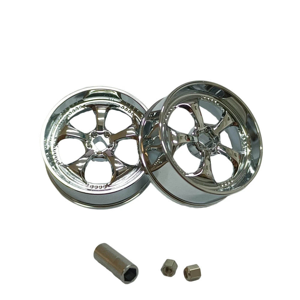 ミニレース用シルバーメタルホイール,MINI-Z awd,od 22mm, GT55