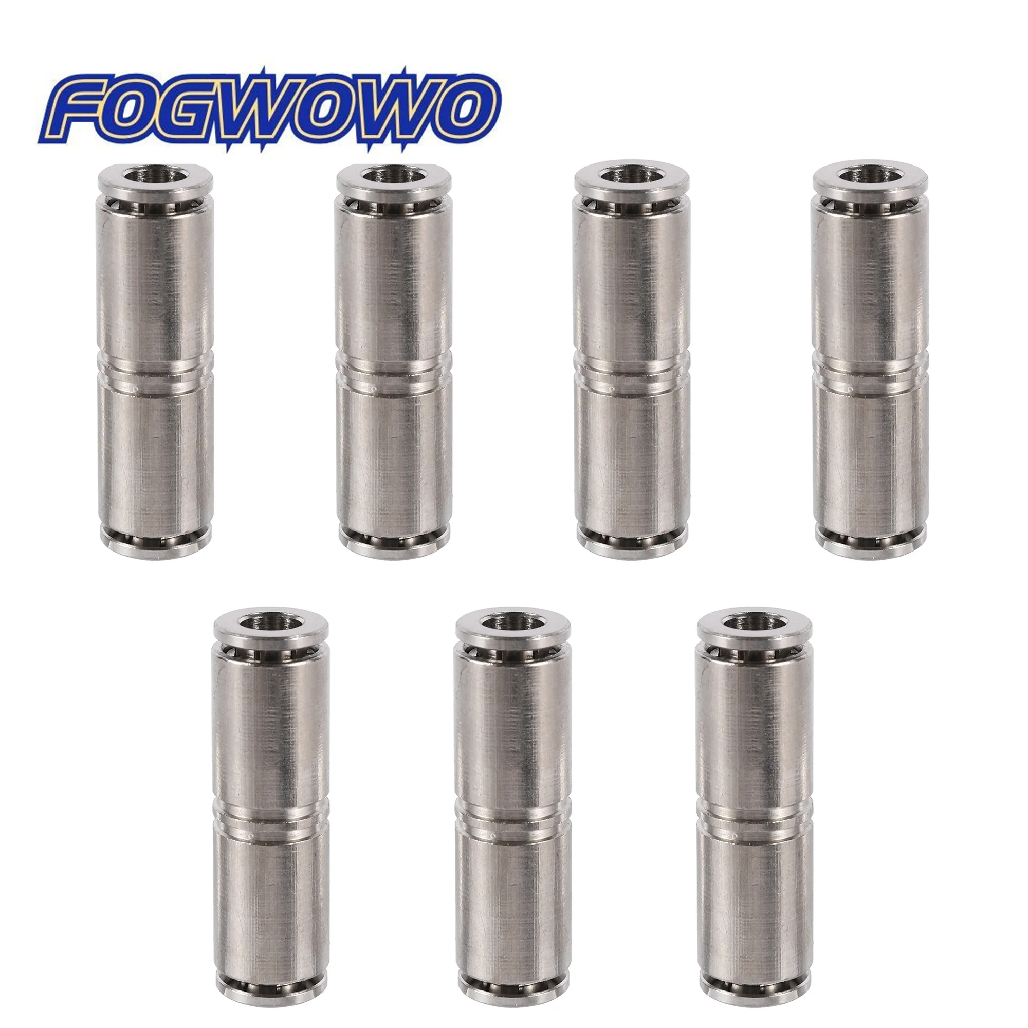 4/6/8/10/12 mm Direct Push Connector Nickel Plated Copper Pu Tube Quick Release Pneumatic Direct Push Connection Fittings