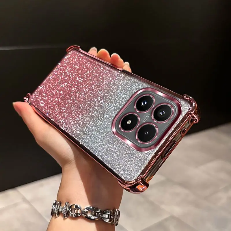 Luxury Glitter Plating Clear Phone Case Cover