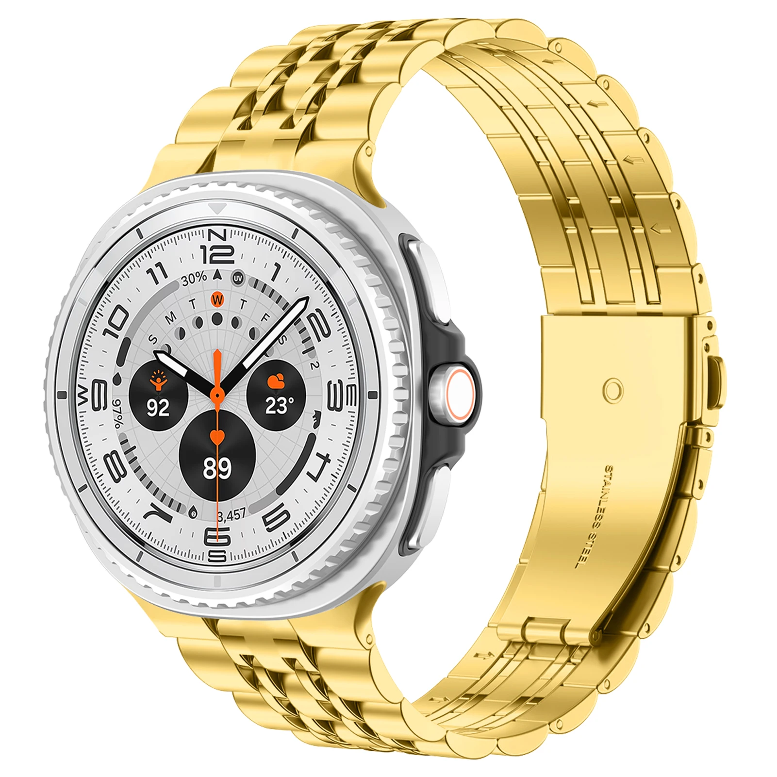 Elegant Stainless Steel Metal Link Strap Bracelet