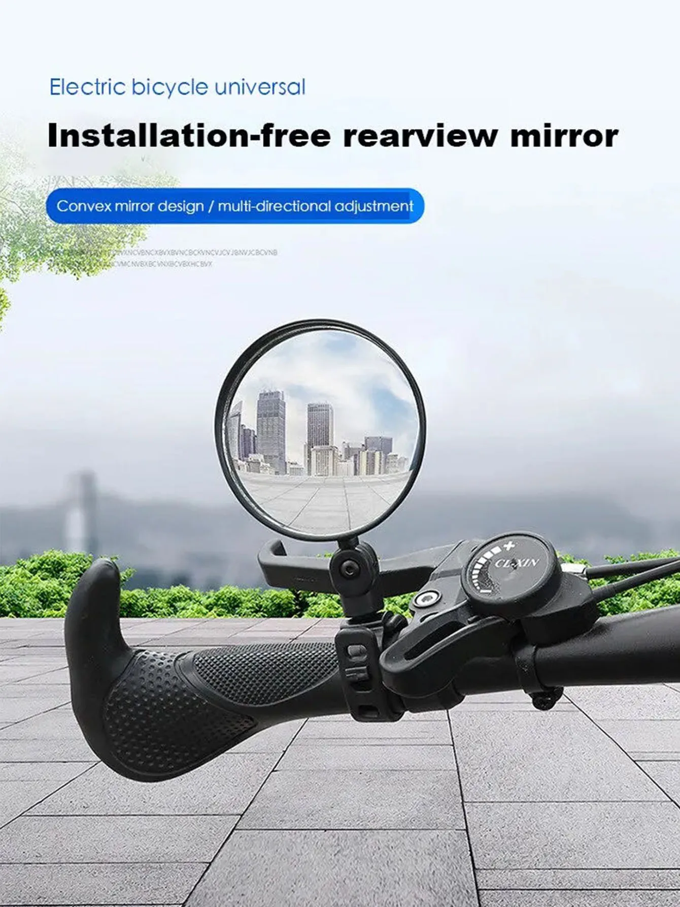Universal Fahrrad Rückspiegel 360° ° Verstellbare, drehbare, konvexe Weitwinkel-Rückspiegel für den Fahrradlenker – Detail 2
